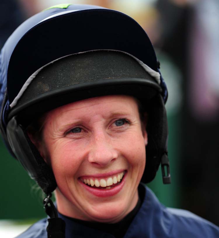 Alice Mills wins at the Curragh for Great Britain for Fegentri in 2014. Image courtesy of Pat Healy